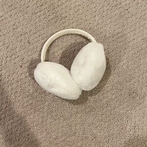 White fuzzy ear muffs
